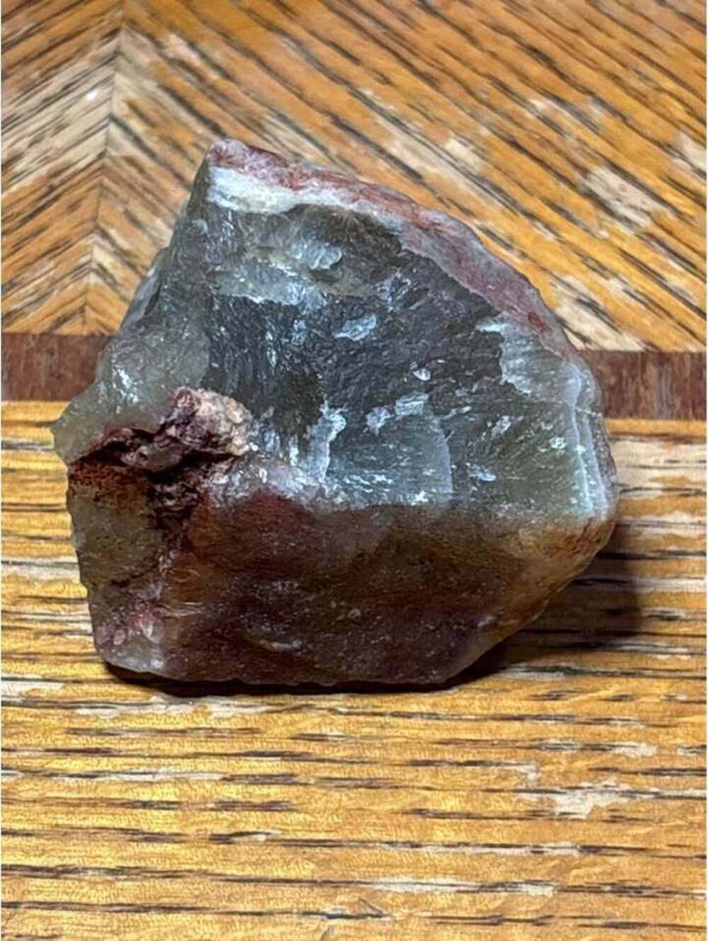 Raw Green and Red Fluorite Specimen